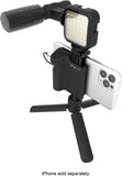 Vlogging Kit With Tripod Phone Holder Mini Microphone LED Fill Light Starter